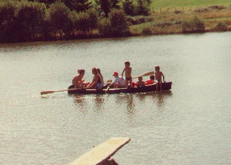 Boating in the lake