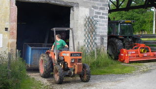 Putting the tractor to bed at night